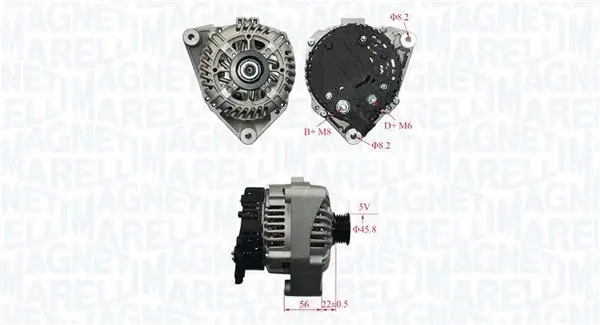 Alternator (12V, 95A) potrivit BMW 3 (E36), 5 (E34); OPEL OMEGA B 2.5D 09.91-07.03