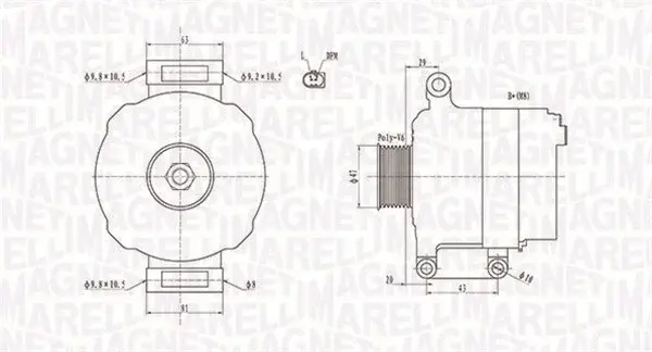 Alternator (14V, 100A) MINI (R50, R53), (R52) 1.6 intre 2001-2008