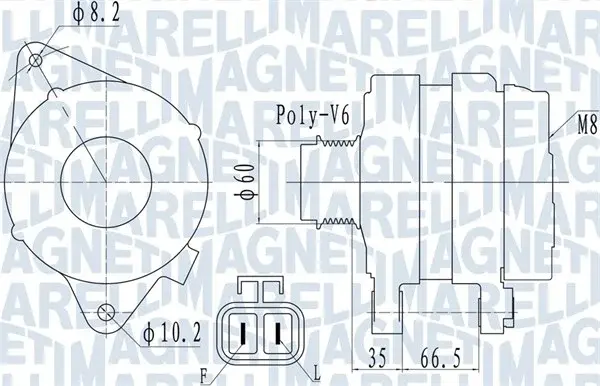Alternator (14V, 100A) potrivit OPEL ASTRA H, ASTRA H CLASSIC, ASTRA H GTC, ASTRA H KOMBI, CORSA D, MERIVA A, MERIVA B, ZAFIRA B, ZAFIRA B MINIVAN 1.7D 08.06-