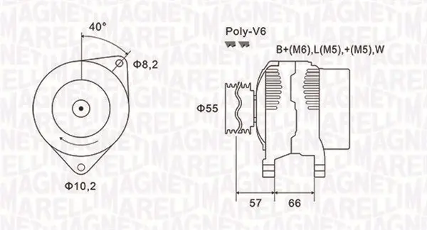 Alternator (14V, 110A) AUDI 80, CABRIOLET; CITROEN EVASION, JUMPER, XANTIA, XM, ZX; FIAT DUCATO, ULYSSE; PEUGEOT 306, 405 II, 406, 806, BOXER, EXPERT; RENAULT ESPACE III, LAGUNA I 1.6-2.5D