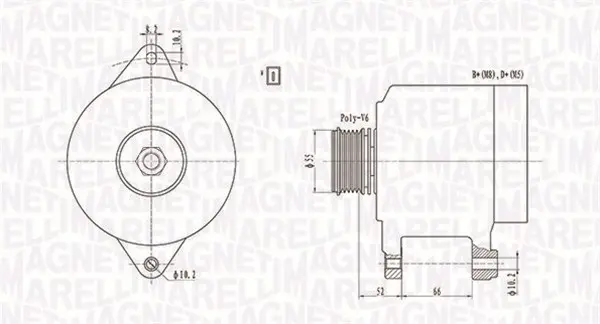 Alternator (14V, 110A) CITROEN JUMPER; FIAT DUCATO; PEUGEOT BOXER 2.5D 2.8D intre 1994-2006