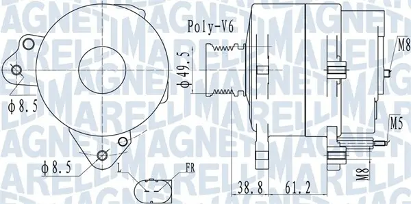 Alternator (14V, 110A) potrivit AUDI A3; VW AMAROK, CRAFTER 30-35, CRAFTER 30-50, MULTIVAN T5, MULTIVAN T6, TRANSPORTER T5, TRANSPORTER T6, TRANSPORTER T6 CARAVELLE T6 1.4 2.0D 09.07-12.19