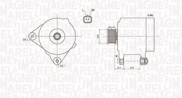 Alternator (14V, 110A) RENAULT GRAND SCENIC II, MEGANE II, SCENIC I, SCENIC II 1.9D 2.0 dupa 1999