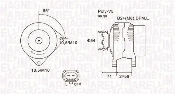 Alternator (14V, 120A) OPEL ASTRA H, ASTRA H GTC, CORSA D, MERIVA A, ZAFIRA B 1.6 1.6CNG intre 2005-2015