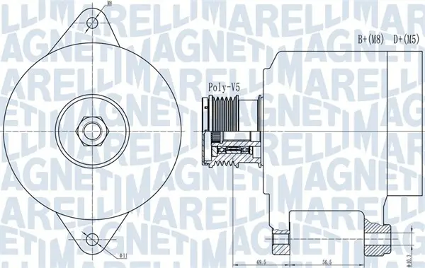 Alternator (14V, 120A) potrivit OPEL ASTRA H, ASTRA H GTC, ZAFIRA B 2.0 03.04-12.10