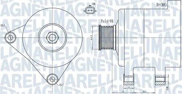 Alternator (14V, 120A) potrivit PEUGEOT 208 I; RENAULT GRAND SCENIC II, MEGANE II, SCENIC II 1.6 2.0D 09.05-