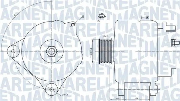 Alternator (14V, 120A) potrivit RENAULT CLIO III, CLIO IV, MODUS, TWINGO II, WIND 1.2 1.2ALK 1.2LPG 12.04-