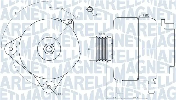 Alternator (14V, 120A) potrivit RENAULT CLIO III, FLUENCE, LAGUNA III, MEGANE, MEGANE II, MEGANE III, MODUS 1.4-1.6LPG 12.04-