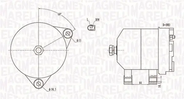 Alternator (14V, 140A) IVECO DAILY III, DAILY IV, DAILY V, MASSIF; CITROEN JUMPER, JUMPY; FIAT DUCATO; PEUGEOT BOXER 2.0D-3.0D dupa 2004