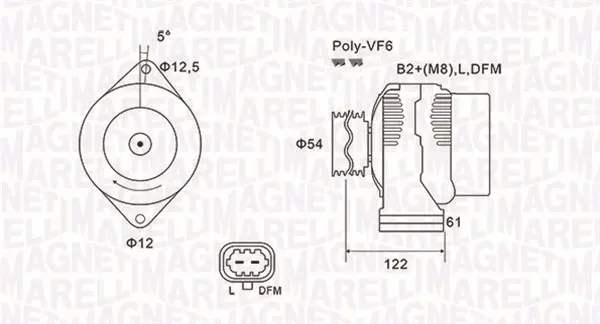 Alternator (14V, 140A) OPEL ASTRA H, ASTRA H GTC, SIGNUM, VECTRA C, VECTRA C GTS, ZAFIRA B; SAAB 9-3, 9-3X 1.9D intre 2004-2015