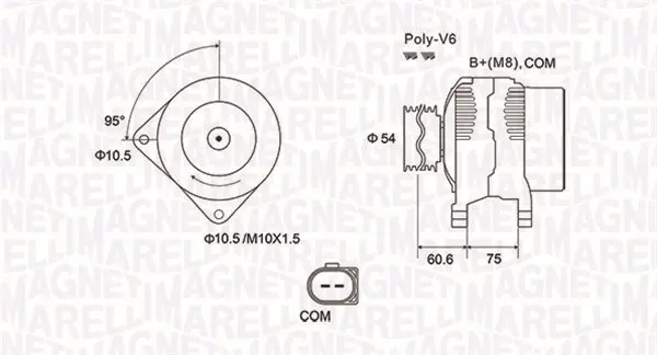 Alternator (14V, 150A) BMW Seria 3 (E90), 3 (E91), 3 (E92), 5 (E60), 5 (E61), 7 (E65, E66, E67), X3 (E83) 2.0D 2.5D 3.0D intre 2002-2013