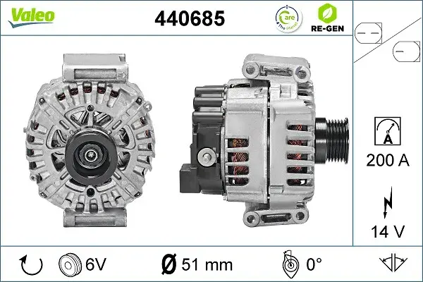 Alternator (14V, 200A) potrivit MERCEDES C (A205), C (C205), C T-MODEL (S205), C (W205), CLS (C218), CLS SHOOTING BRAKE (X218), E (A207), E (C207), E T-MODEL (S212), E (W212) 1.8-2.2D 06.06-