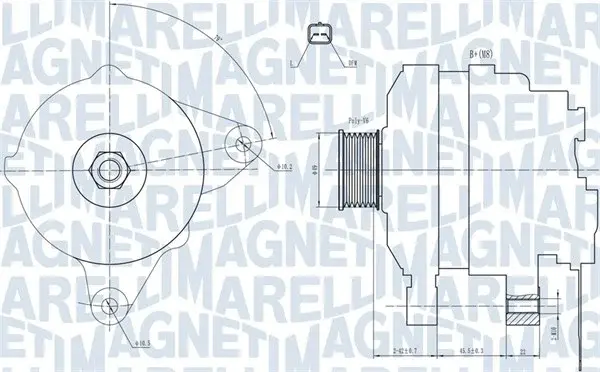 Alternator (14V, 80A) potrivit CITROEN C2, C3 I, C3 II, C4 I, XSARA; PEUGEOT 1007, 207, 301, 307 1.1-1.6 08.00-