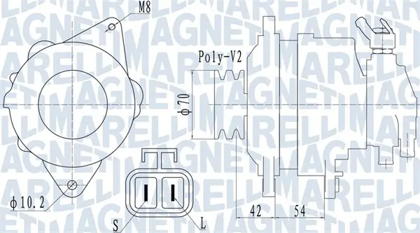 Alternator (14V, 80A) potrivit MITSUBISHI L200, L400, PAJERO SPORT I 2.5D 06.96-