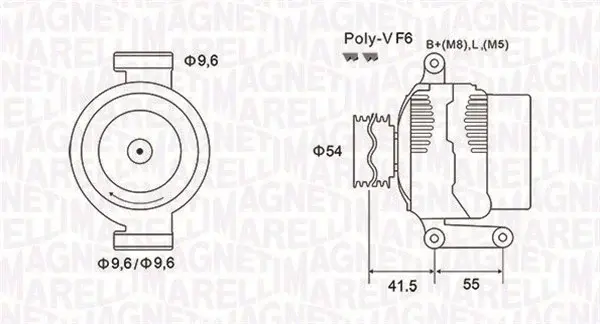 Alternator (14V, 90A) ALFA ROMEO MITO; FIAT 500, 500 C, DOBLO, DOBLO CARGO, FIORINO, GRANDE PUNTO, IDEA, LINEA, PANDA, PUNTO, PUNTO EVO, QUBO, STRADA; LANCIA MUSA, YPSILON 1.3D 1.4 1.4LPG dupa 2003