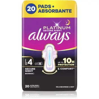 Always Platinum Secure Night Size 4 absorbante pentru noapte