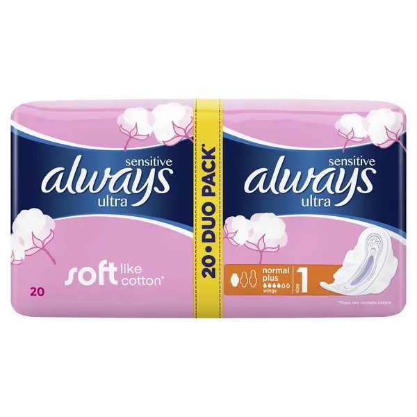 Always Sensitive Ultra Plus Duo Normal Absorbante 20 bucati