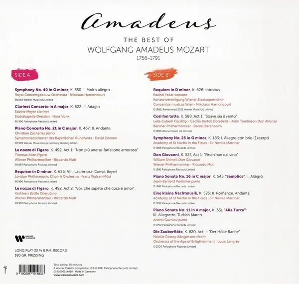 Amadeus: The Best Of Mozart | Various Artists