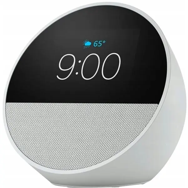 Amazon Boxa inteligenta Amazon Echo Spot 2024, Wi-Fi, Bluetooth, Alb