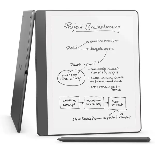 Amazon Tableta ePaper Amazon Kindle Scribe 2024, 32GB, Premium Pen, Display 10.2 glare-free, 300 ppi, Wi-Fi, USB-C (Gri)