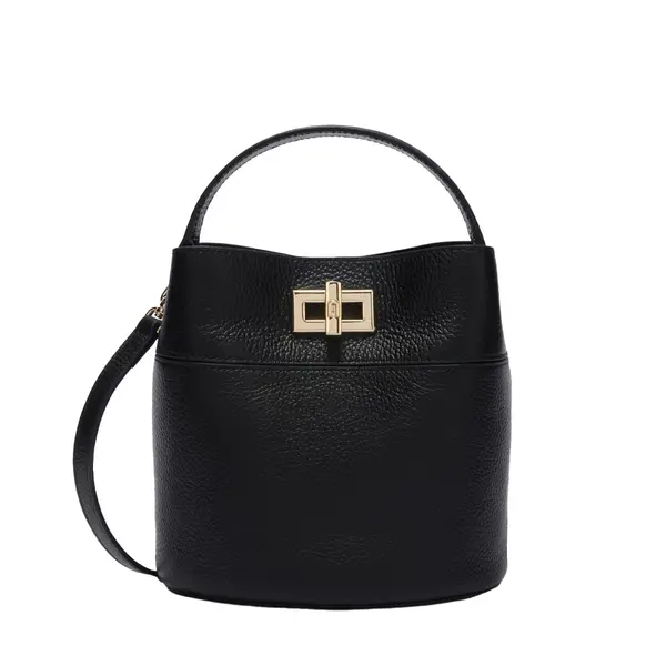 Amelia mini bucket bag nero