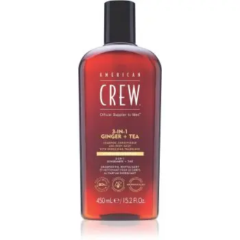 American Crew 3 in 1 Ginger + Tea șampon, balsam și gel de duș 3 în 1 pentru barbati