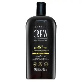American Crew 3-in-1 Ginger + Tea șampon, balsam și un gel de duș 1000 ml