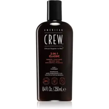 American Crew Hair & Body 3-IN-1 sampon, balsam si gel de dus 3in1 pentru barbati