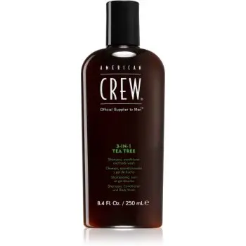 American Crew Hair & Body 3-IN-1 Tea Tree sampon, balsam si gel de dus 3in1 pentru barbati