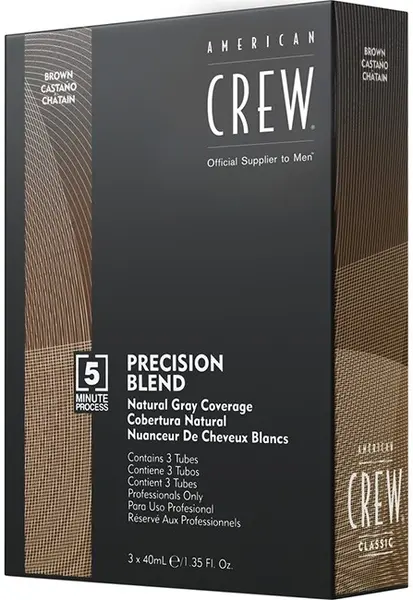American Crew Vopsea de păr, tonuri medii de cenușă, 3 x 40 ml