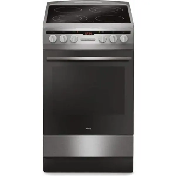 AMICA Aragaz Amica 57CE3.315HTAQ, vitroceramic, electric, 65 L, 50 cm, Inox