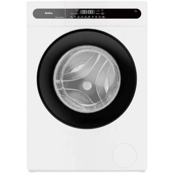 AMICA Masina de spalat Amica WAC914ALiSO, 9kg, 1400 RPM, clasa A, negru/alb, 600 x 570 x 847 mm