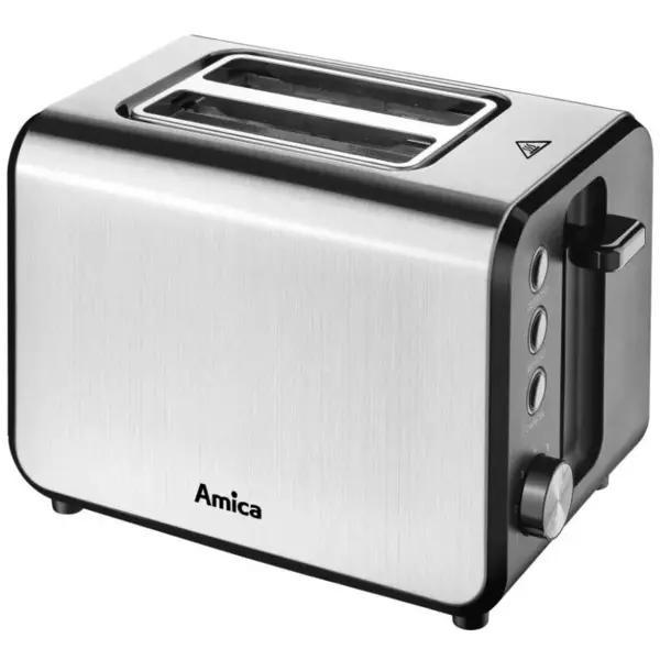 AMICA Prajitor de paine Amica TM 3030, 950 W, 2 Felii, 7 Trepte prajire, Inox