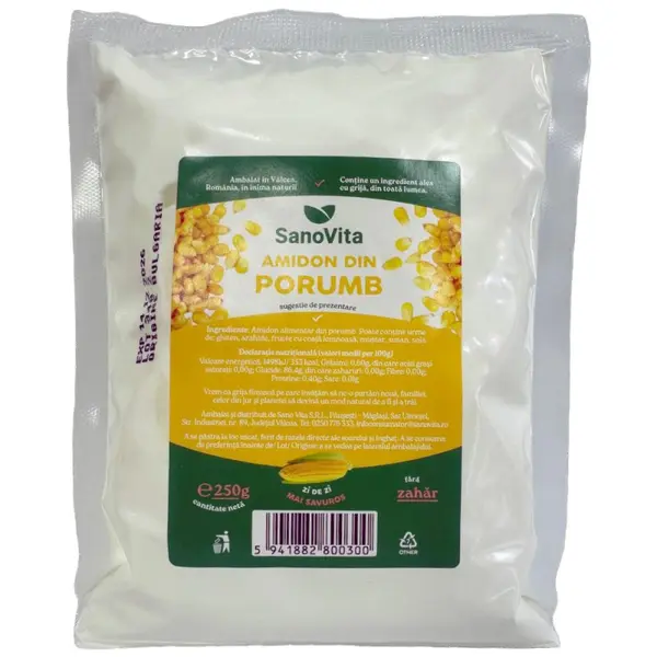 Amidon Alimentar din Porumb, Sanovita, 250 g
