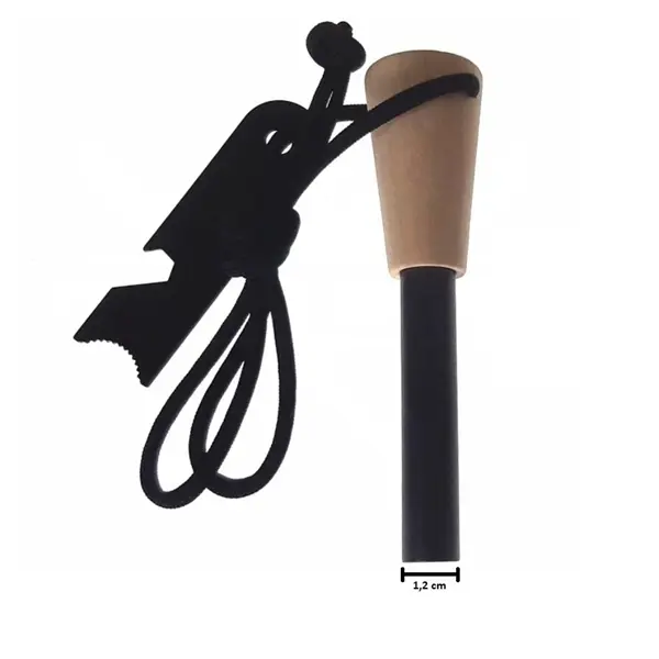 Amnar supravietuire robust cu maner lemn si racleta multifunctionala, DEPOX , lemn, 11 cm