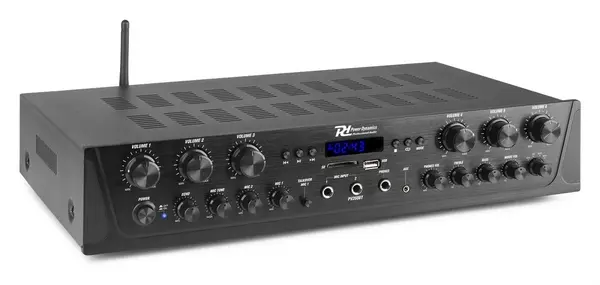 Amplificator audio Power Dynamics PV260BT, 6 zone, 600W, Bluetooth, MP3, port USB, SD, ecran LCD