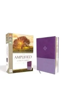 Amplified Study Bible, Imitation Leather, Purple - Zondervan