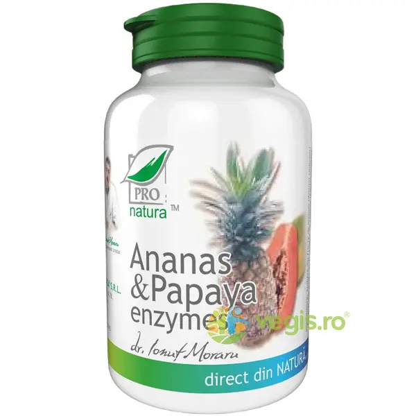 Ananas, Papaya si Enzime 60cpr