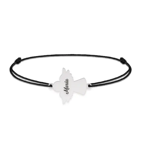 Angelino - Bratara personalizata snur ingeras din argint 925