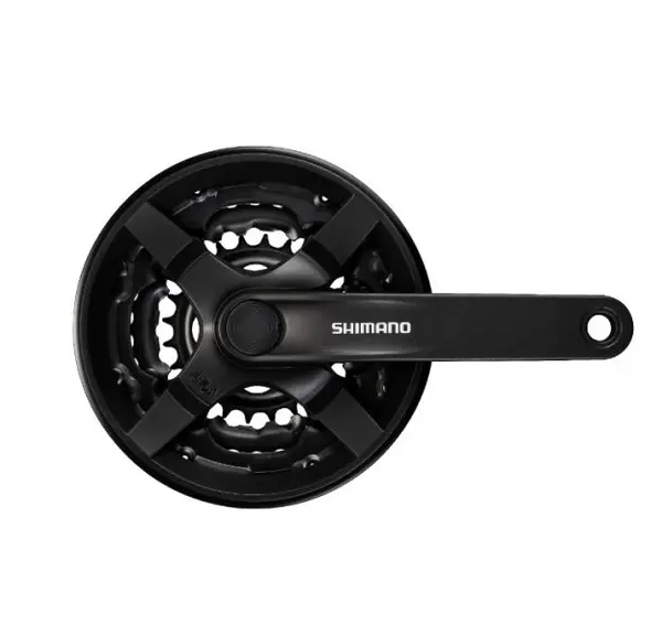 Angrenaj Pedalier 3 Foi 24 34 42T MTB TY301, lungime brat 170mm, Shimano Tourney, culoare negru
