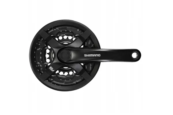 Angrenaj Pedalier Shimano FC-TY501 Negru Cu Aparatoare 6 7 8 Viteze 48 38 28 Dinti 170mm
