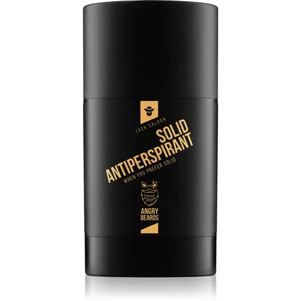 Angry Beards Jack Saloon Solid Antiperspirant antiperspirant puternic pentru barbati 50 ml