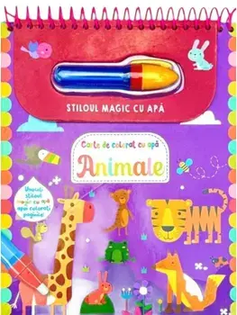 Animale. Carte de colorat cu apa. Stiloul magic cu apa/***
