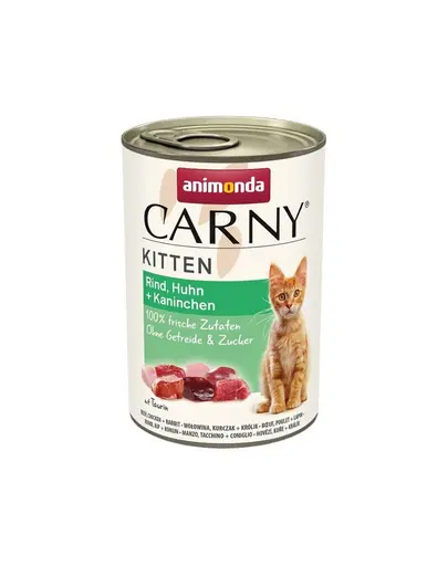 ANIMONDA Carny Kitten Beef&Chicken&Rabbit 400 g Hrana umeda pentru ăisoi, cu vita, pui si iepure