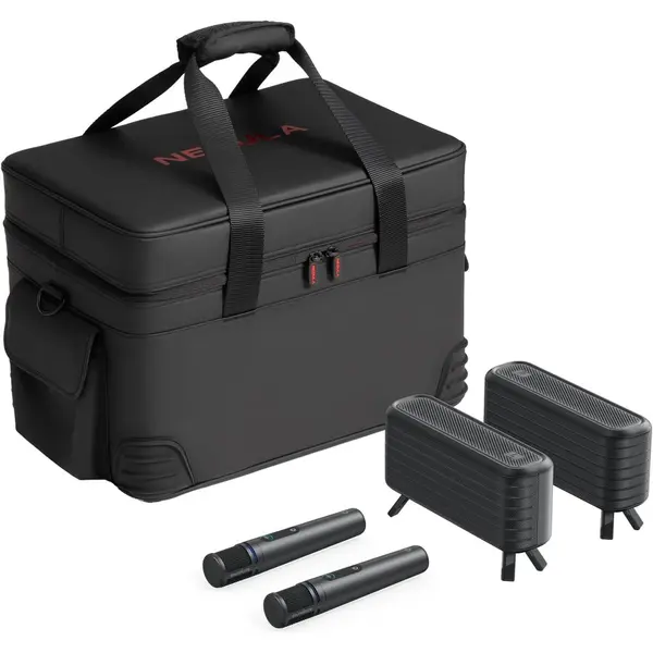 Anker Accesorii proiector Anker Nebula X1, cu 2 boxe wireless, 2 microfoane wireless, husa pentru transport, Negru