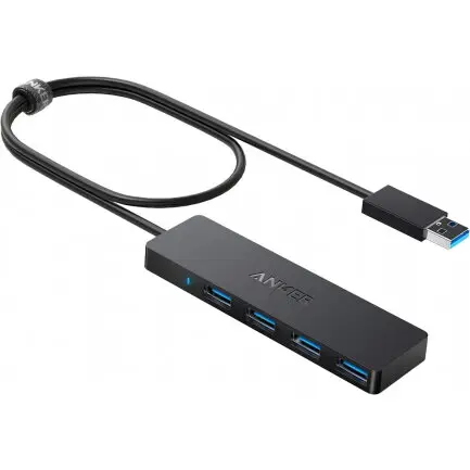 Anker Hub USB Anker, 4 x USB-A 3.0, Negru A7516016