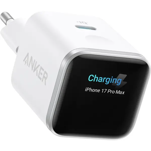 Anker Incarcator retea Anker Nano Smart Display, 45W, 1x USB-C, Alb