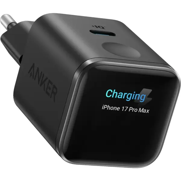 Anker Incarcator retea Anker Nano Smart Display, 45W, 1x USB-C, Negru