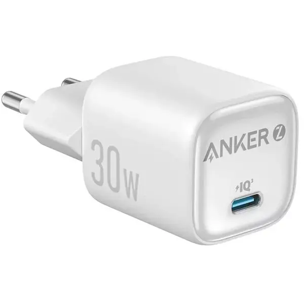 Anker Incarcator retea Anker Zolo, 30W, Super Fast Charger, USB-C, Alb