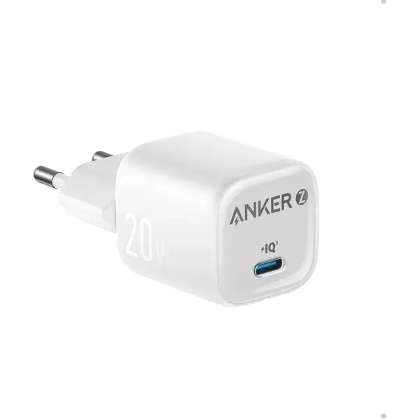Anker Incarcator retea Anker Zolo USB-C 20W, Power Delivery 3.0, Fast Charging, Alb